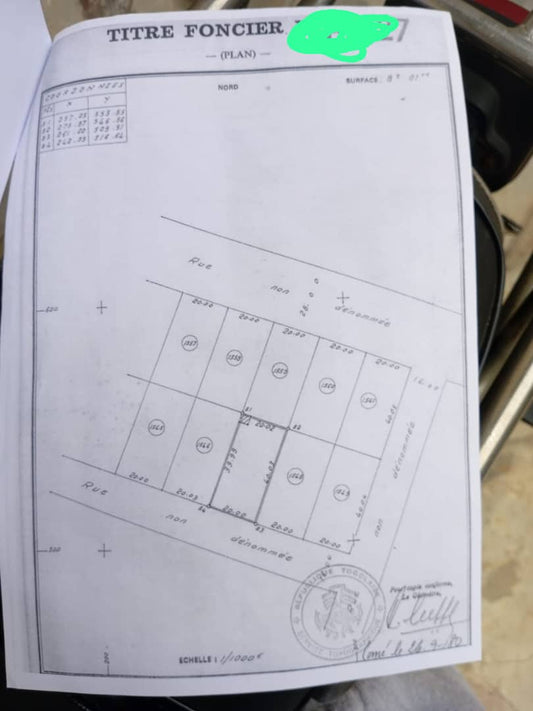 Terrain à vendre à Agbalepedo – 70 Millions FCFA