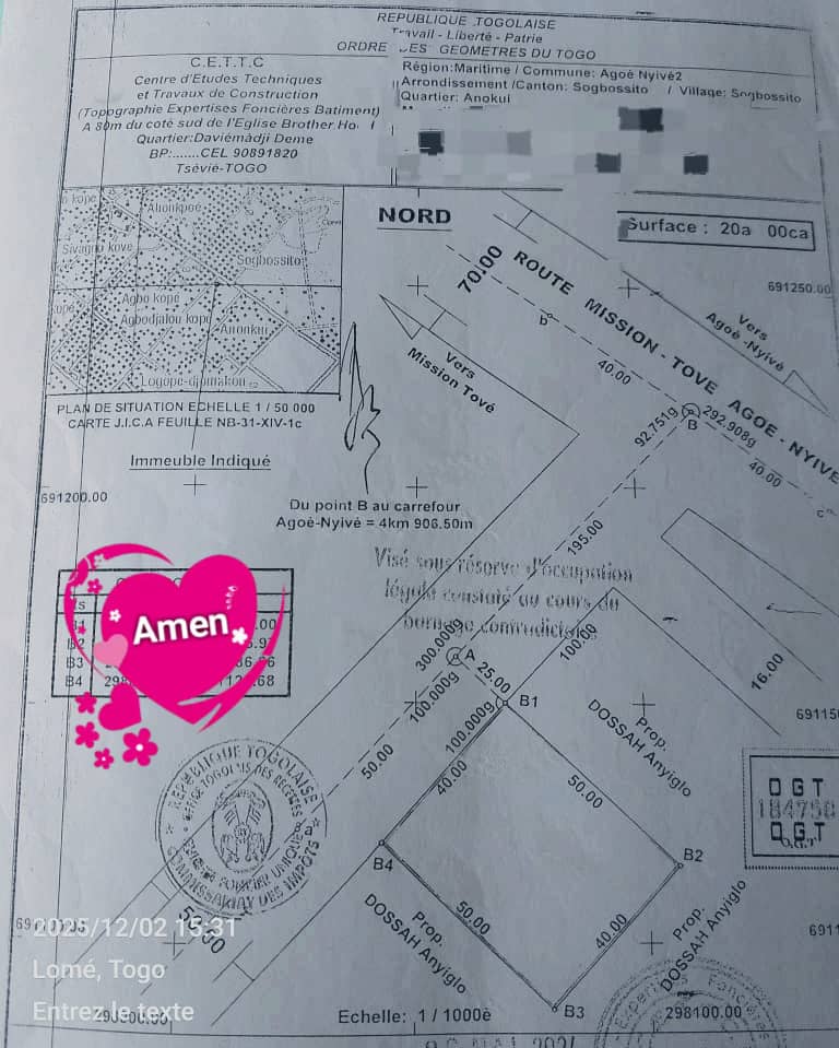 Terrain de 600 m² en vente à Forever – 90 millions FCFA