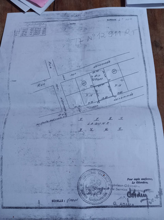 Terrain 3/4 de lot en vente à Tokoin Hôpital – 35 millions FCFA