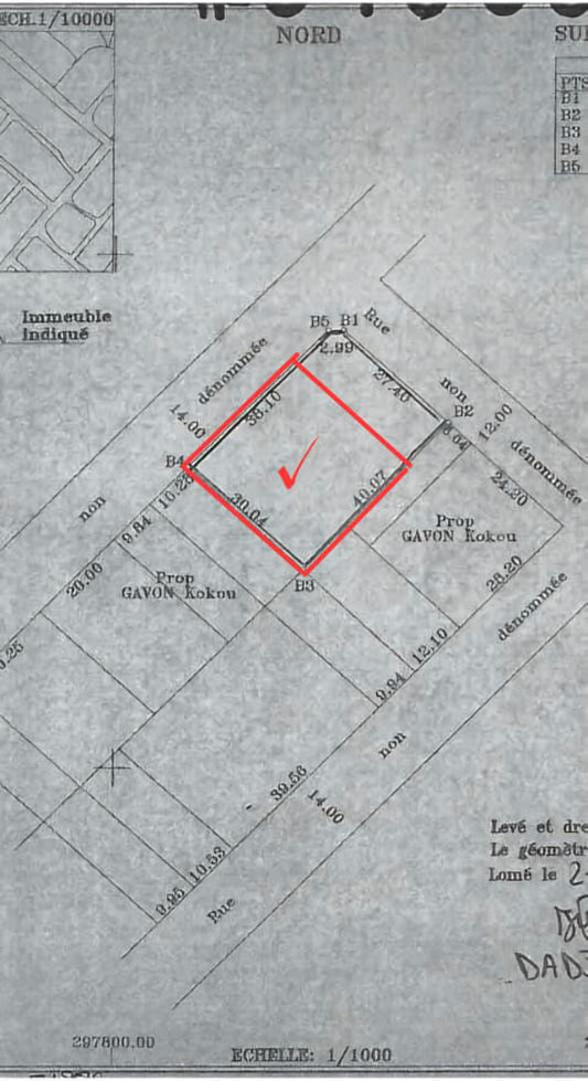 Terrain de 900 m² en vente à Agoè Sogbossito Anokui – 55 millions FCFA