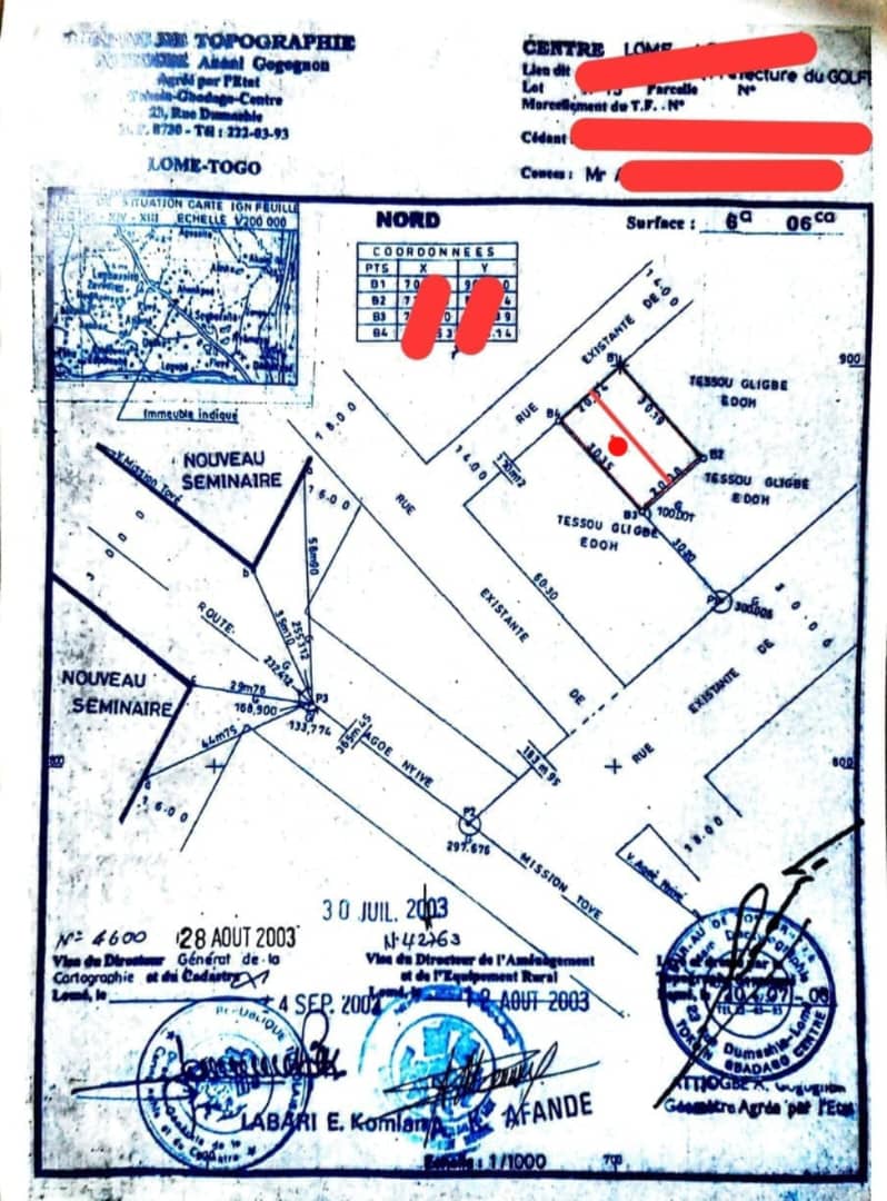 Terrain d'un demi-lot en vente à Sogbossito Somaya – 18,5 millions FCFA