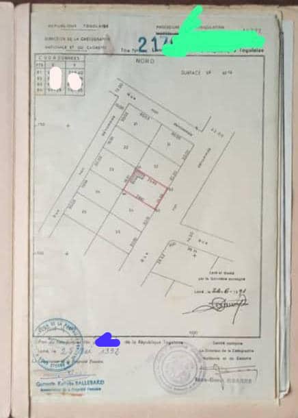 Terrain de 1 lot en vente à Agbalépédo – 50 millions FCFA