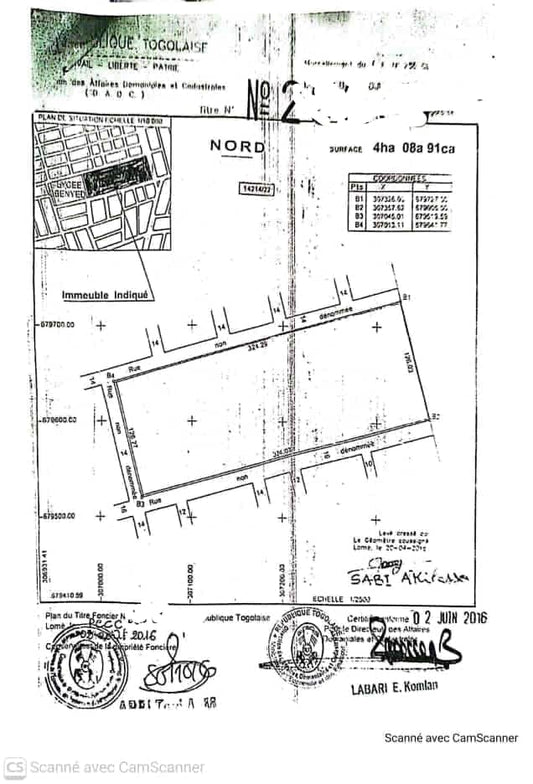 Terrain de 3 lots en vente à Ablogamé, Zone Portuaire – 170 millions FCFA