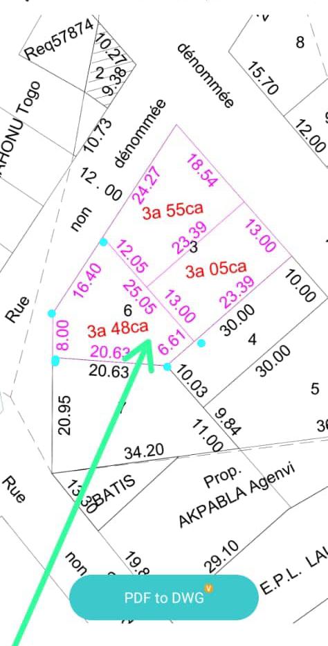 Terrain de 348 m² en vente à Agoè Sogbossito – 16 millions FCFA