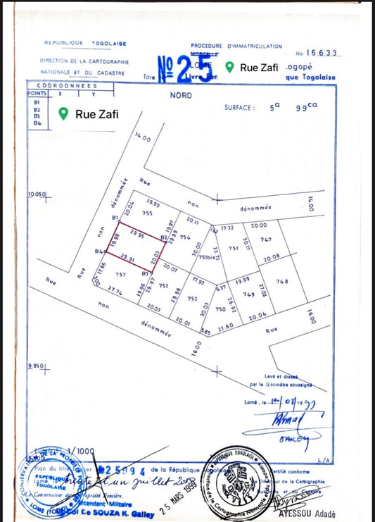 PARCELLE 1 LOT À VENDRE À AGOÈ KOSSIGAN
