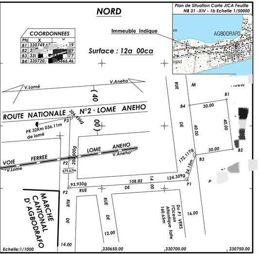 Terrain de 2 lots en vente à Agbodrafo Dague, proche de la plage – 10 millions FCFA