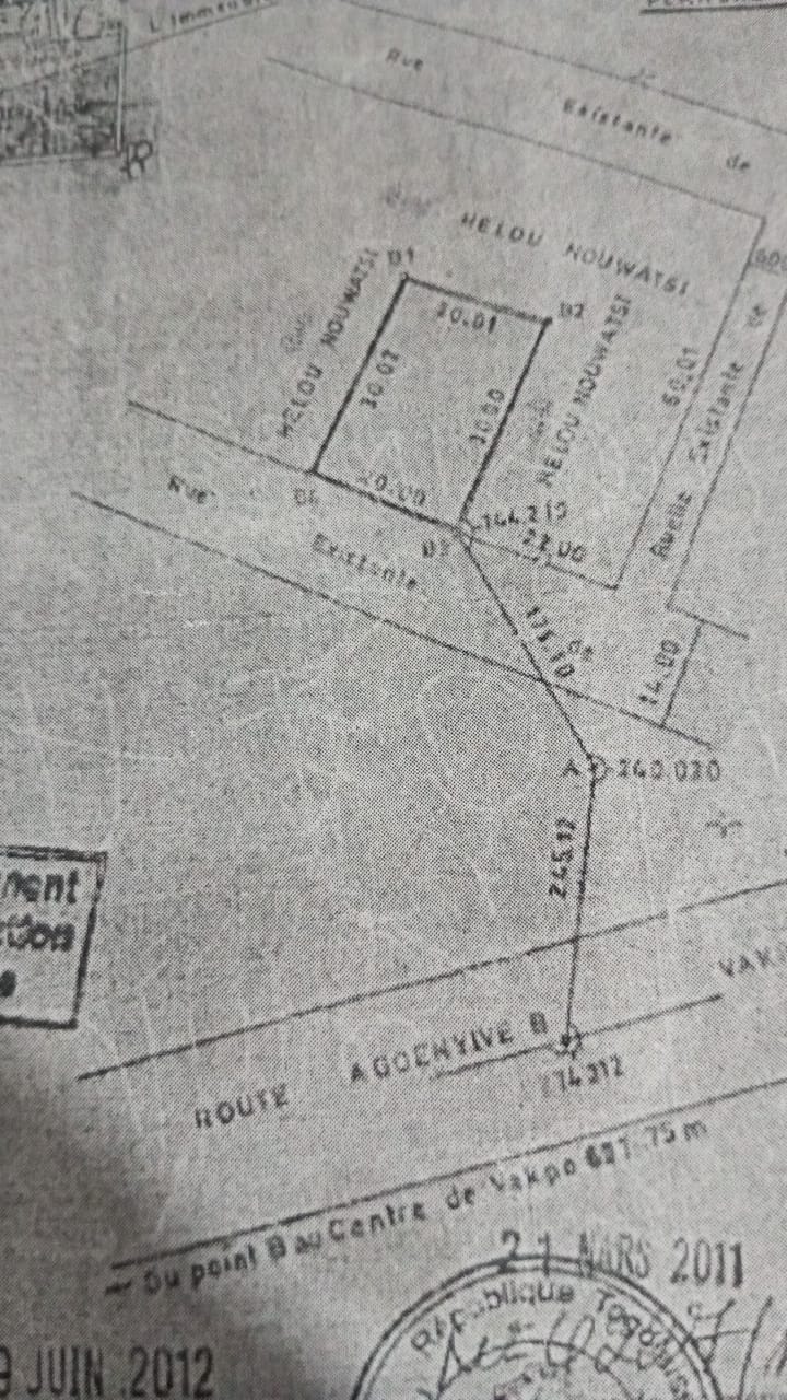 Terrain clôturé d'1 lot en vente à Assigomé non loin de la Station Zener – 35 millions FCFA