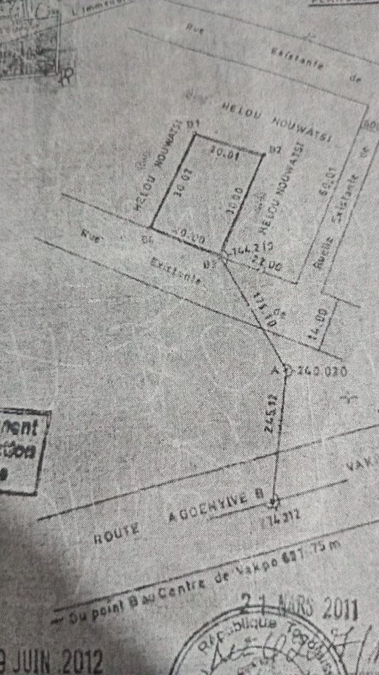 Terrain clôturé d'1 lot en vente à Assigomé non loin de la Station Zener – 35 millions FCFA