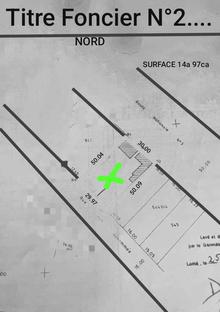 Terrain à vendre à Adidogomé – 450 Millions FCFA