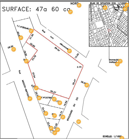 Terrain de 8 lots en vente à Hountigomé – 150 millions FCFA le lot