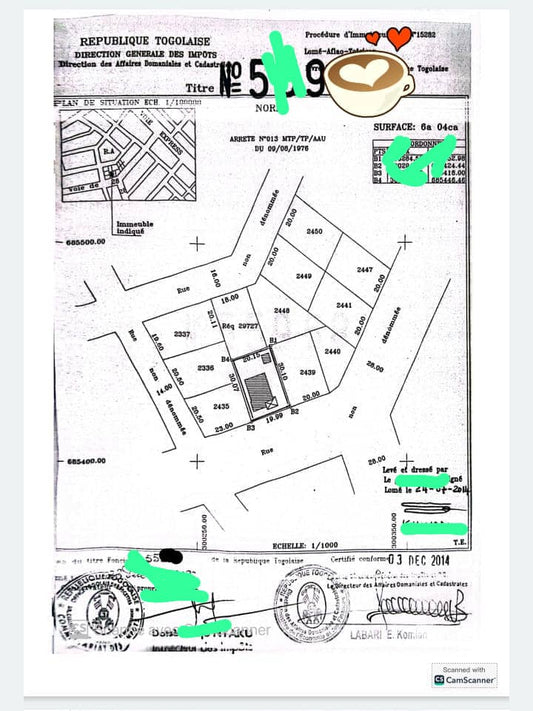 Terrain à vendre à Agbalepedo – 100 Millions FCFA
