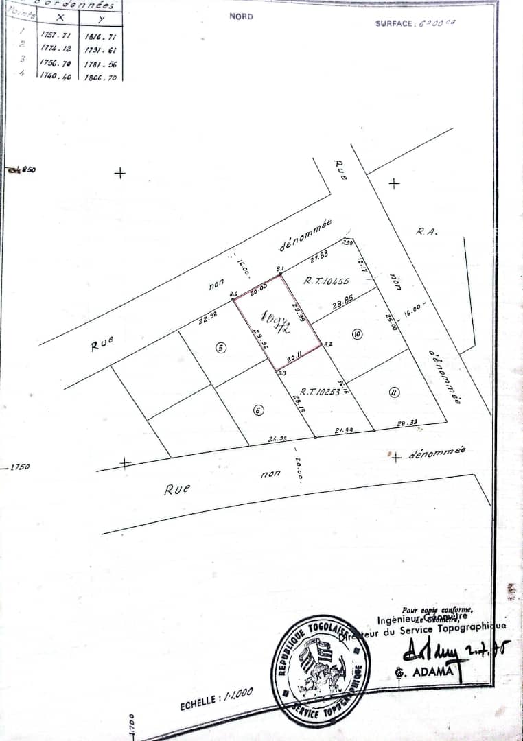 Terrain 1 lot en vente à Klikamé Attikoumé - 60 millions FCFA