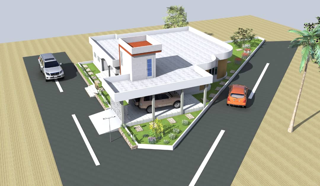 Villa 3 chambres en vente angle de rue à Ségbé Klémè – 32 millions FCFA