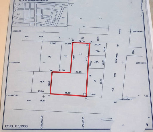 Terrain de 2400 m² en vente à Adidogomé Sagbado – 38 millions FCFA le lot