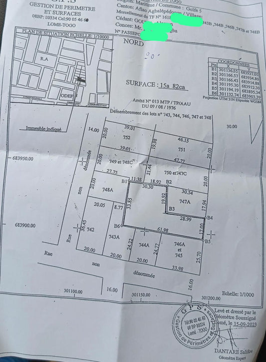 Terrain à vendre à Agbalépédo – 120 Millions FCFA