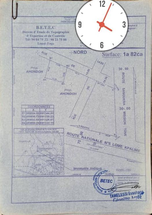 Terrain à vendre à Kpala – 4,5 Millions FCFA