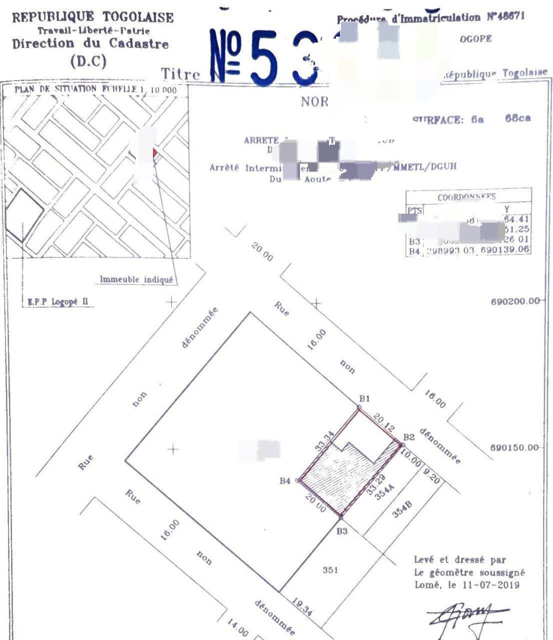 Entrepôt en vente à Agoè Fiovi – 95 000 000 FCFA