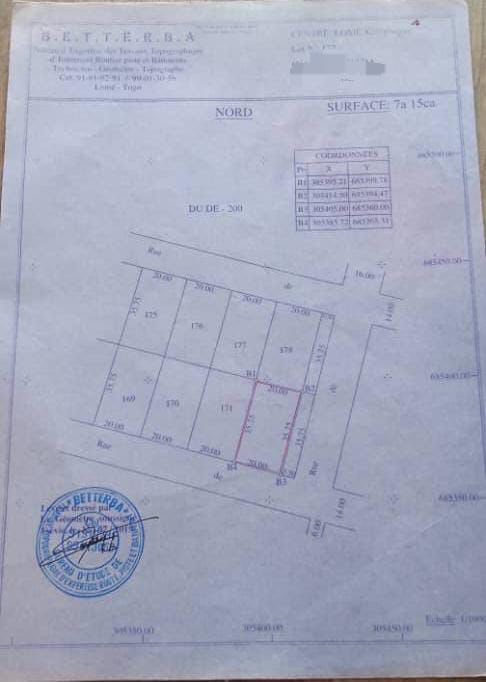 Terrain de 715 m² en vente à Kegué – 55 millions FCFA