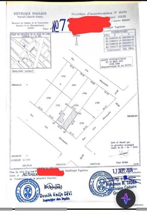 Terrain à vendre à Avedji – 31 Millions FCFA