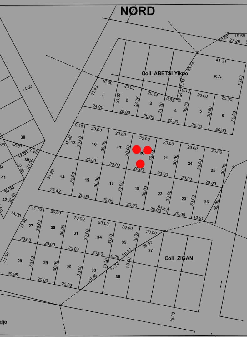 Terrain 1/2 lot en vente à Zanguéra Atidjin Jerusalem – 7.5 millions FCFA