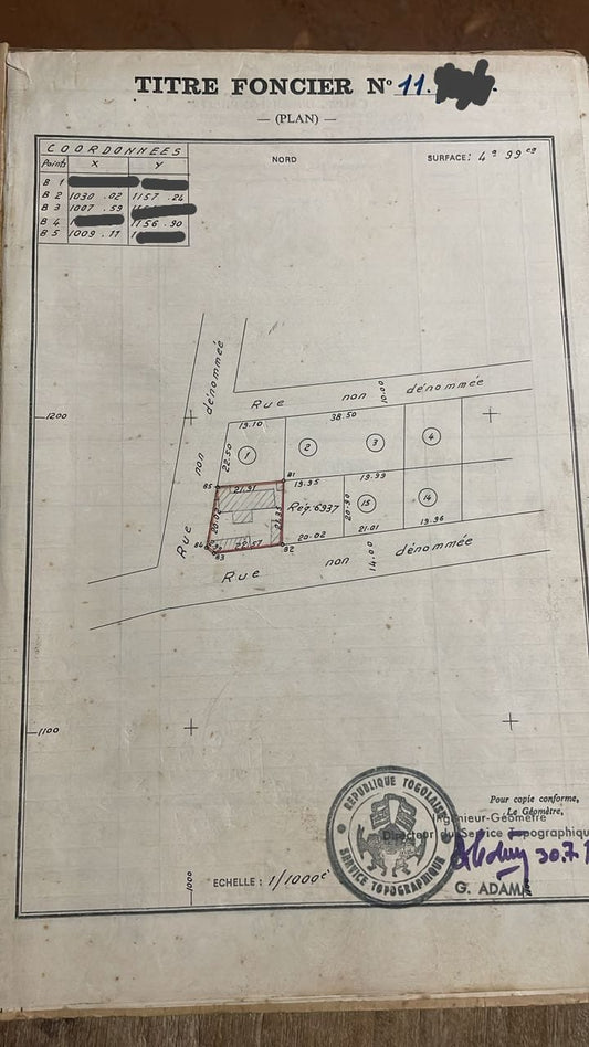 Terrain 1 lot en vente à Akodessewa – 40 millions FCFA