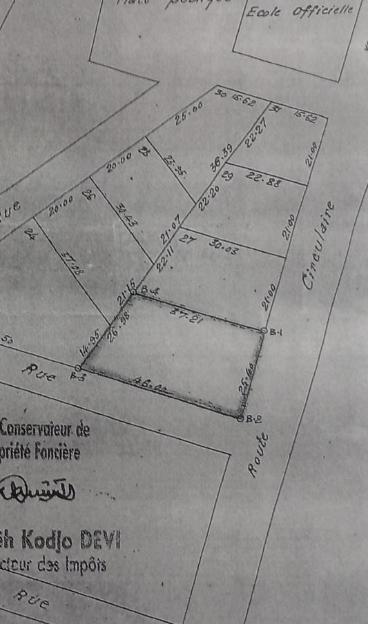 Terrain de 1057 m² en angle de rue à vendre à Akodessewa – 250 millions FCFA