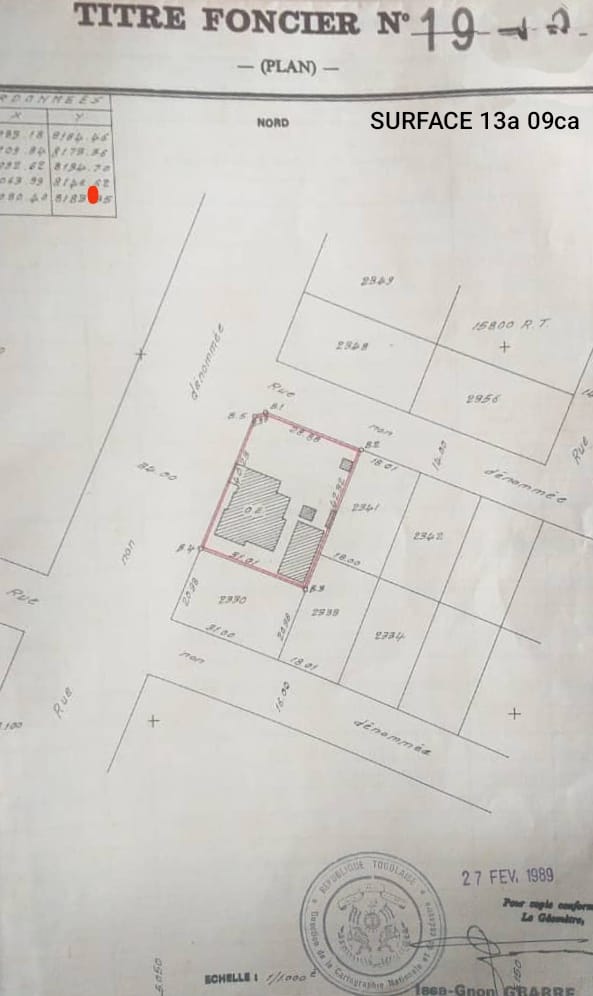 TERRAIN 2,25 LOTS À VENDRE À HEDZRANAWOÉ