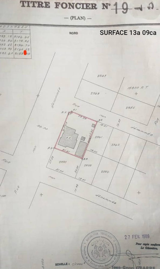 TERRAIN 2,25 LOTS À VENDRE À HEDZRANAWOÉ
