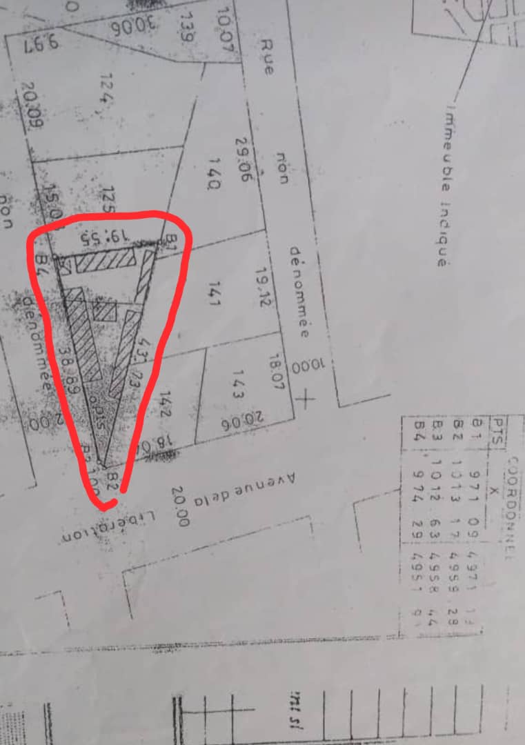 Terrain de 450 m² en vente en bord du goudron à Tokoin Ramco – 75 millions FCFA