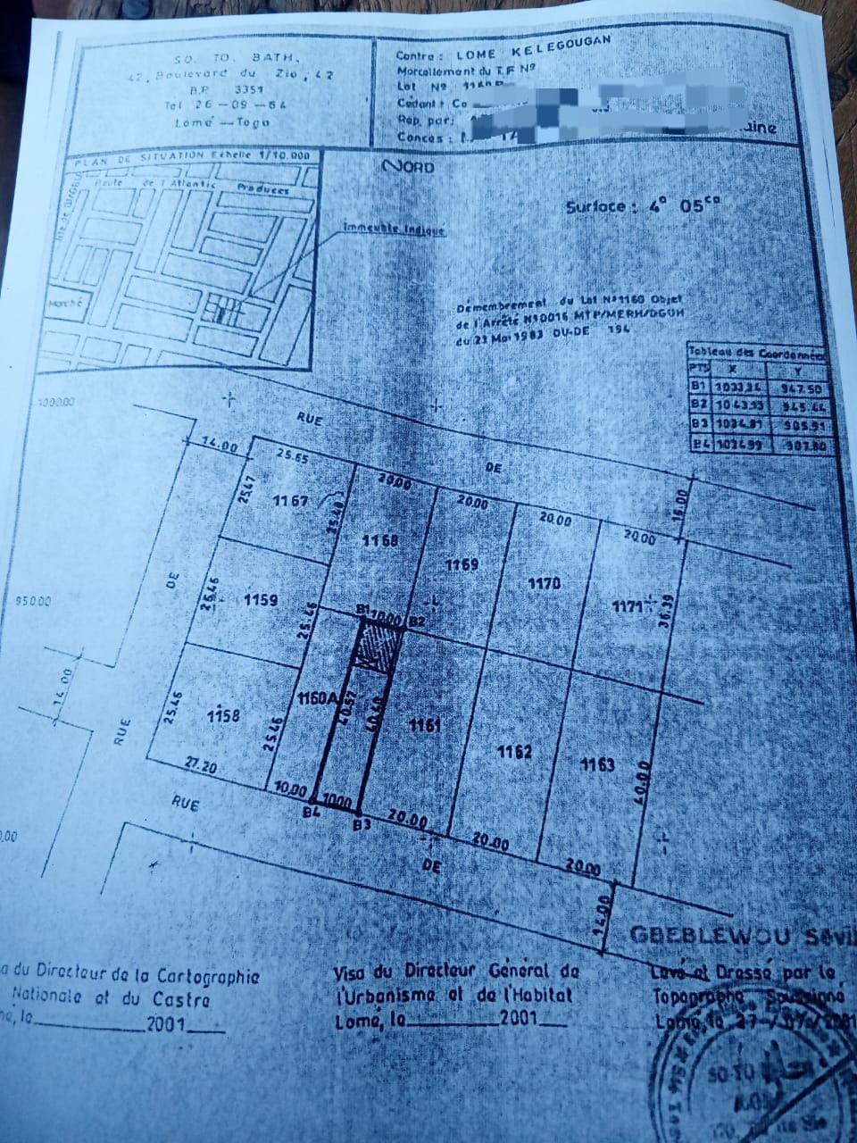Terrain 1 lot en vente à Sogbossito – 24 millions FCFA