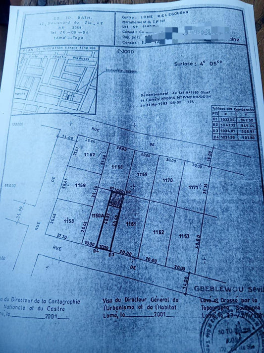 Terrain 1 lot en vente à Sogbossito – 24 millions FCFA
