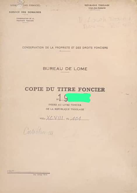 Terrain de 548 m² en vente à Tokoin Cassanblaca en bordure de goudron – 120 millions FCFA