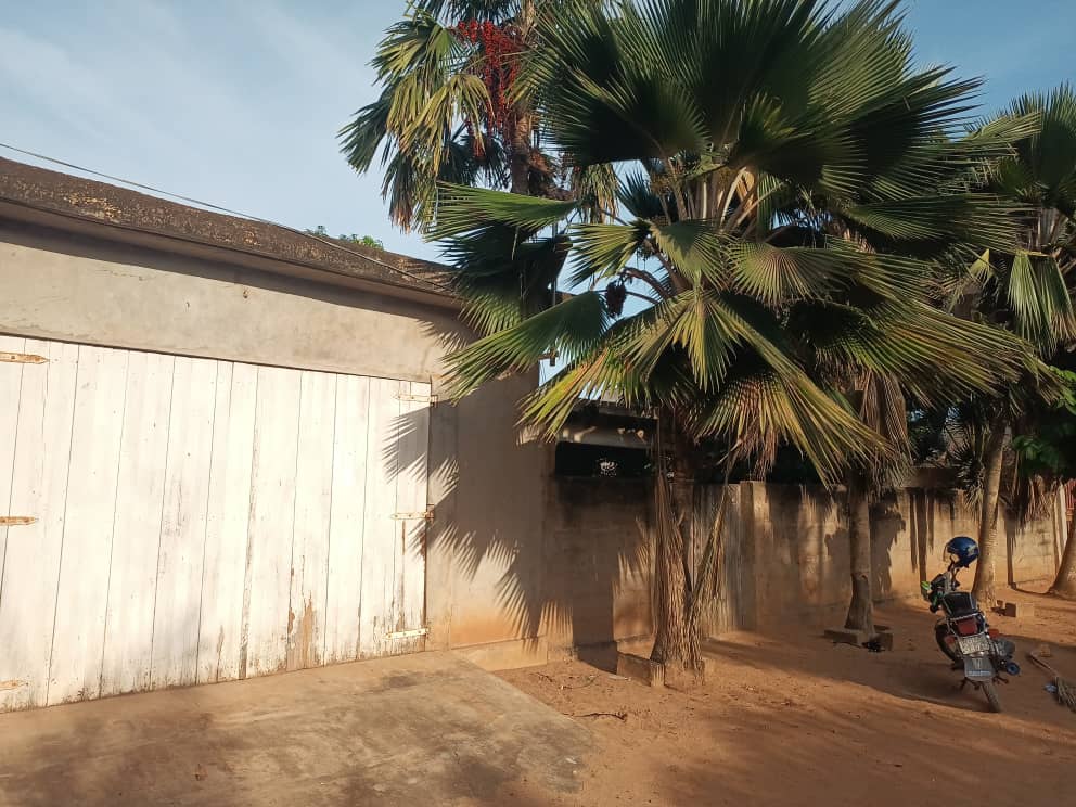 Terrain de 1 lot clôturé bâti de 3 chambres salon en vente à Adidogomé Assiyéyé derrière Ecobank Mairie Golfe 7 – 45 millions FCFA