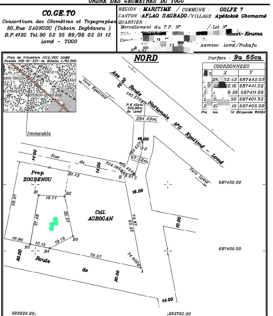 Terrain d'un lot et demi en vente à Atilamonou – 40 000 000 FCFA