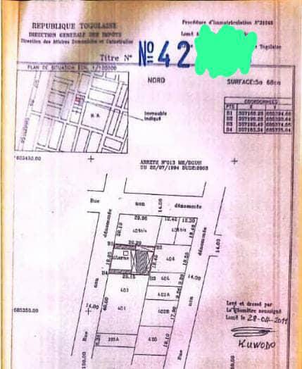 Terrain à vendre à Attiégou – 50 Millions FCFA