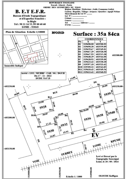 Terrain à vendre à Avepozo – 30 Millions FCFA
