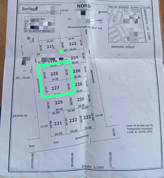 Terrain à vendre à Klikamé – 100 Millions FCFA