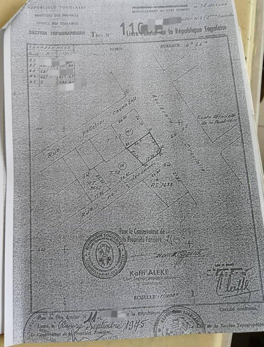 Terrain à vendre à Dékon – 350 Millions FCFA