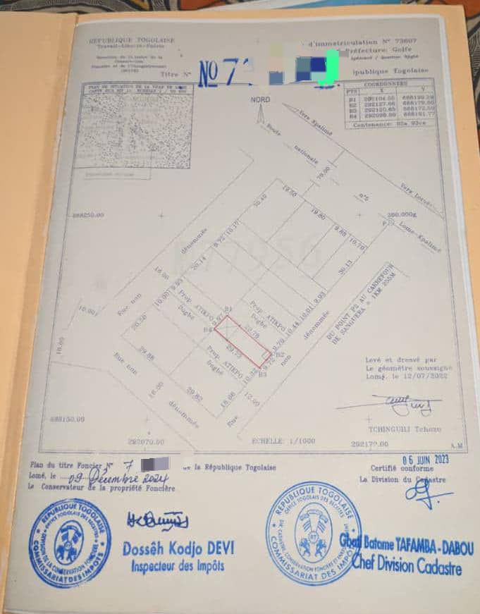 Terrain 1/2 lot (300 m²) en vente à Zanguera-Maco – 17 millions FCFA