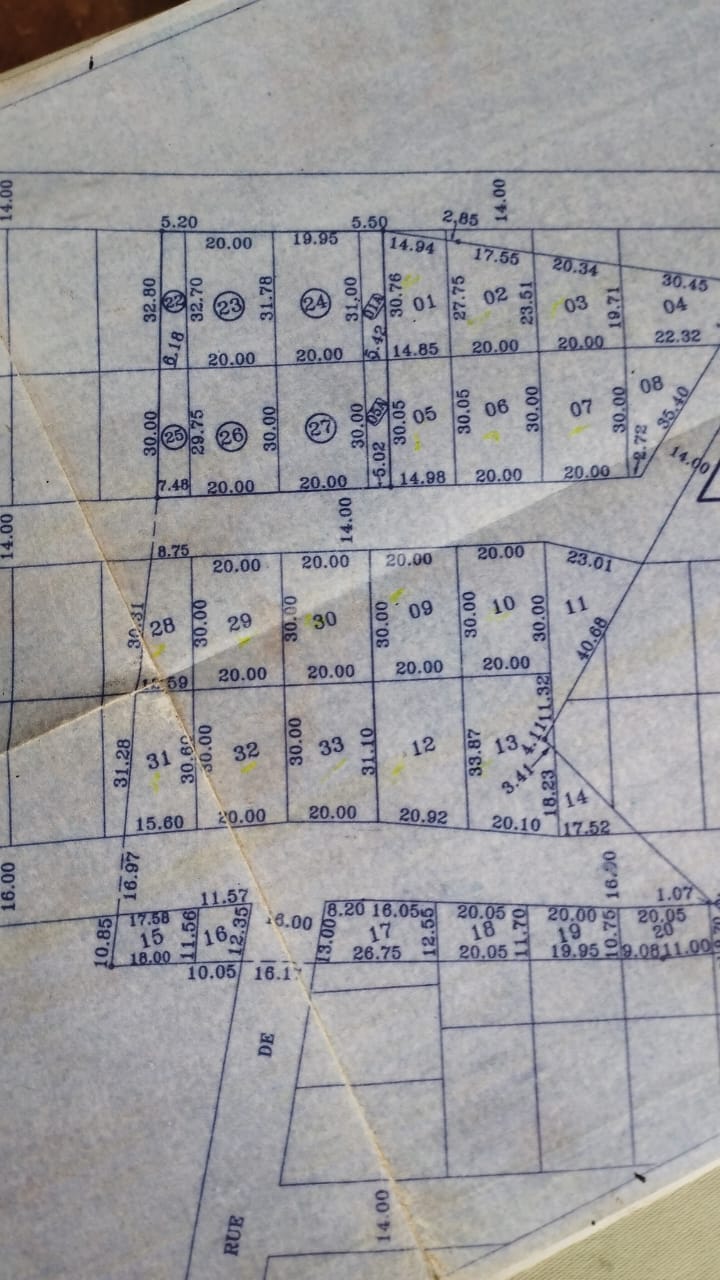 Terrain de 7 lots en vente avec Titre Foncier à Kovié Ananissimé – 4 millions FCFA le lot