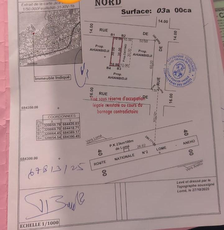 Terrain à vendre à KPOGAN – 15 Millions FCFA