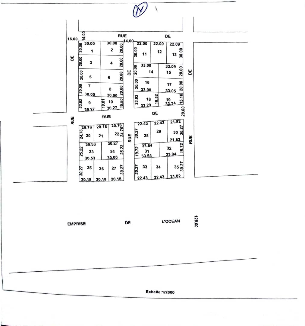 Terrain en vente à Devikinmé – 25 millions FCFA le lot