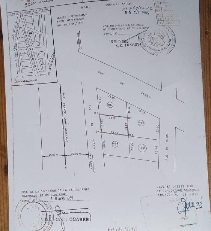 Terrain à vendre à Agbalépédo – 50 Millions FCFA
