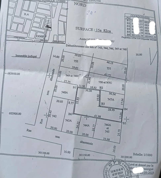 Terrain de 1582 m² en vente en bordure de goudron à Agbalepedo – 120 millions FCFA
