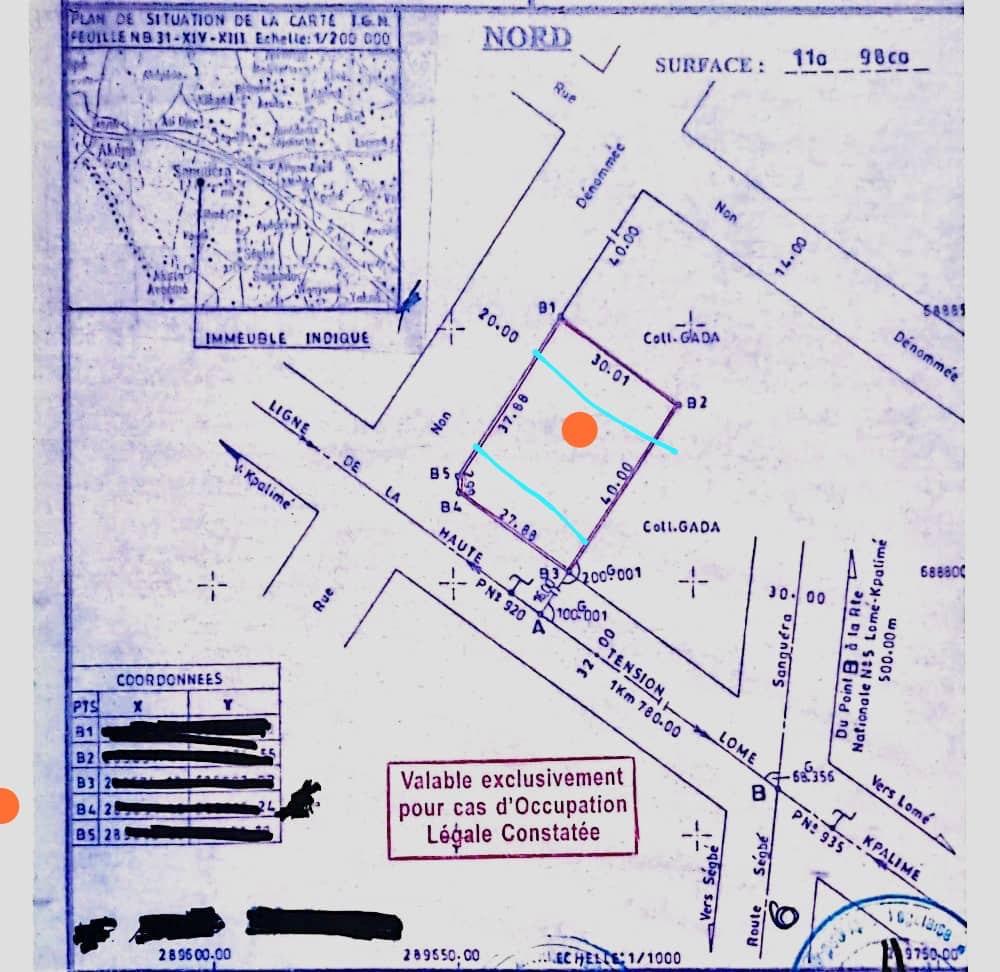 A VENDRE PARCELLE CLÔTURÉE À ZANGUÉRA UCAO