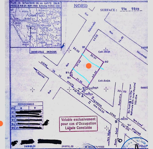 A VENDRE PARCELLE CLÔTURÉE À ZANGUÉRA UCAO