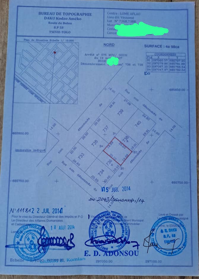 Maison de location 6 chambres en vente à Avédji – 57 millions FCFA