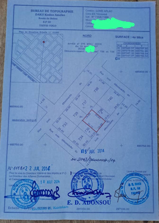 Maison de location 6 chambres en vente à Avédji – 57 millions FCFA