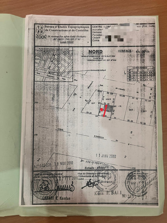 Terrain à vendre à Agoè – 35 Millions FCFA