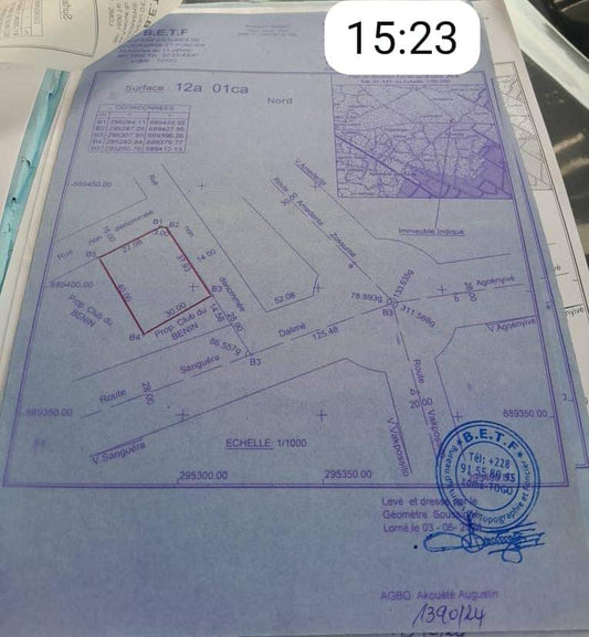 Terrain de 2 lots en vente à Zossimé – 60 millions FCFA